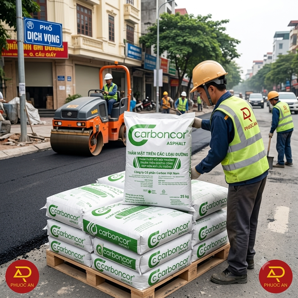 Mua nhựa đường đóng bao tại Cầu Giấy giao hàng tận nơi