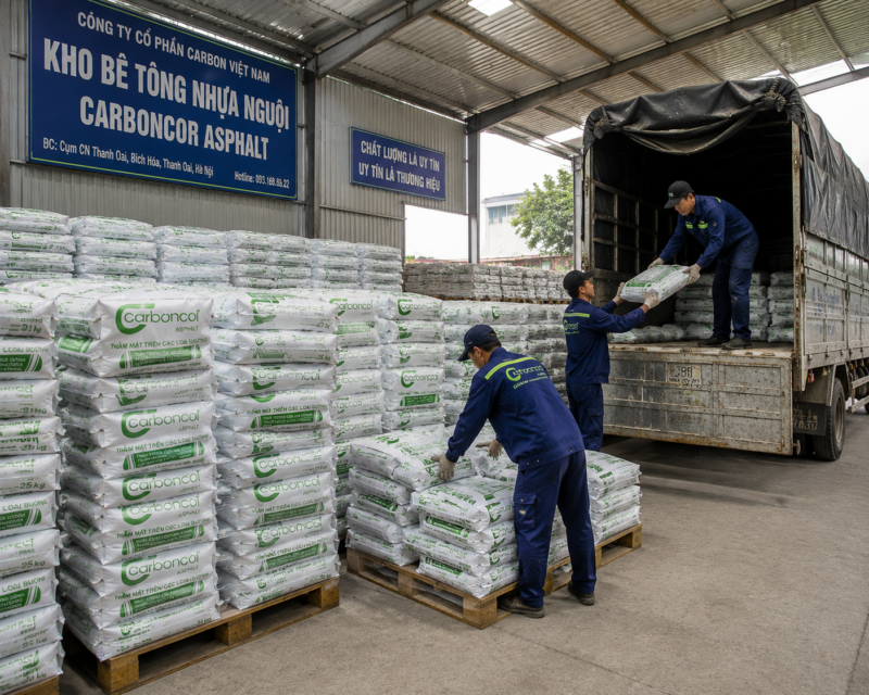 Đại lý cung cấp bê tông nhựa nguội tại Hà Nội sẵn kho số lượng lớn