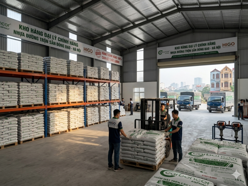 Đại lý nhựa đường trộn sẵn đóng bao tại Hà Nội uy tín giá rẻ