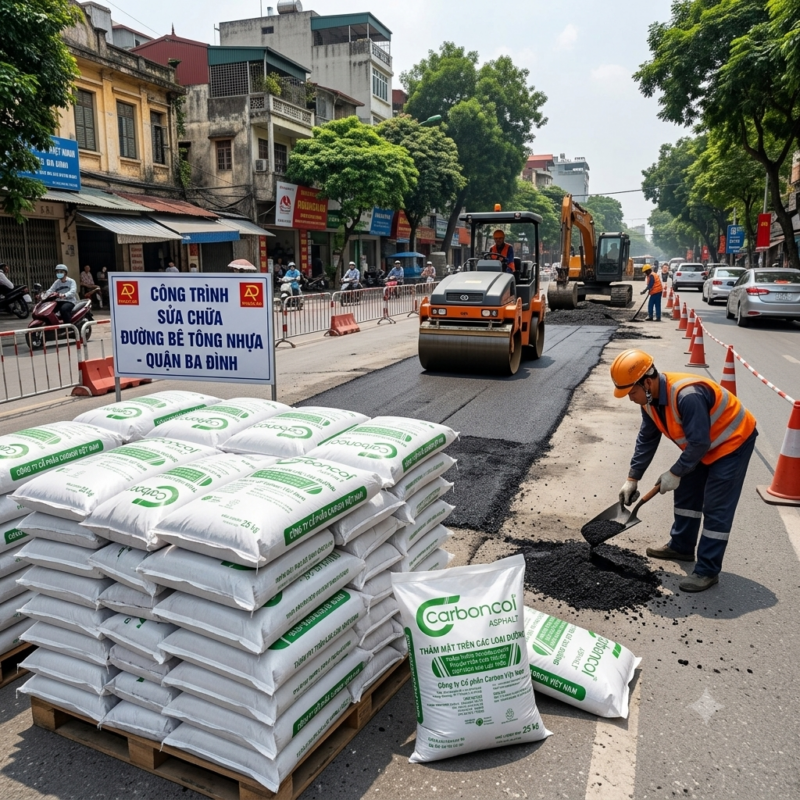 Mua bê tông nhựa đường trộn sẵn tại Ba Đình đóng bao chất lượng