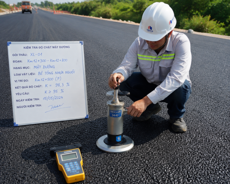 nghiệm thu bê tông nhựa nguội đóng bao Hà Nội mới nhất