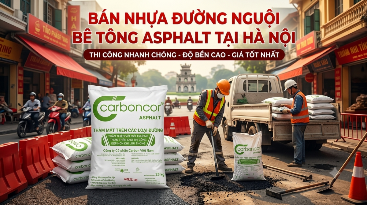 nhựa đường nguội bê tông asphalt tại Hà Nội thi công vá ổ gà