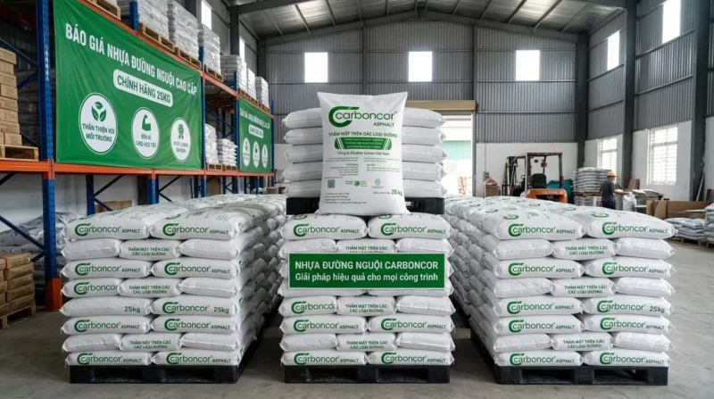 Bao bê tông nhựa nguội Long Biên đóng gói 25kg chuẩn