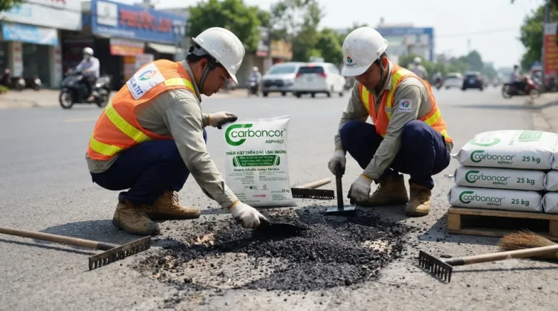 1m2 bê tông nhựa nguội cần bao nhiêu bao và định mức thi công