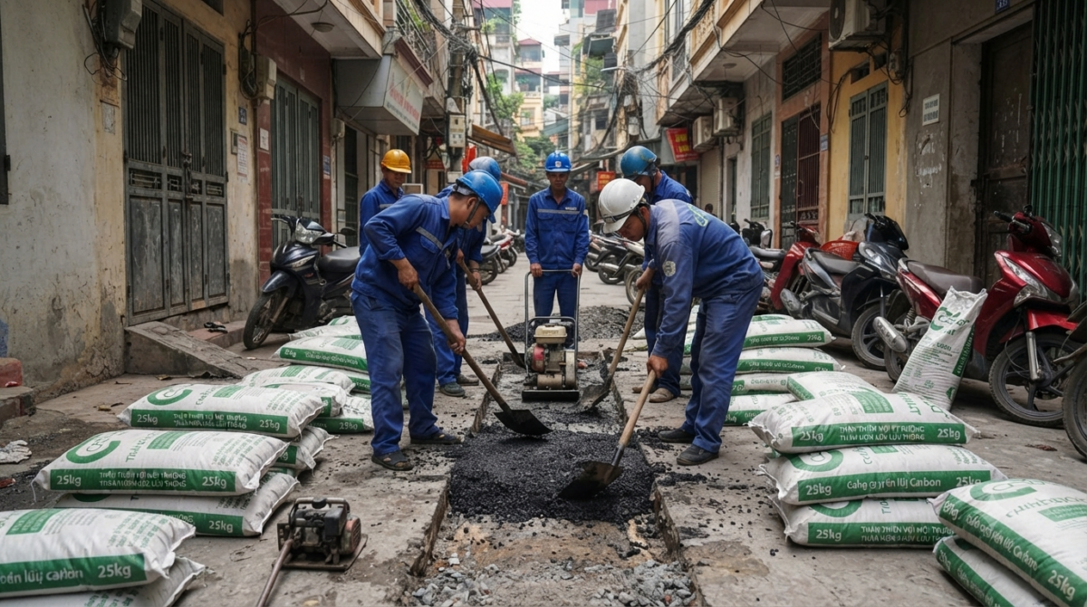 Mua bê tông nhựa đường trộn sẵn tại Hai Bà Trưng thi công ngõ xóm