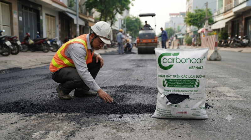 Thi công bê tông nhựa đường trộn sẵn tại Đống Đa bằng máy rải chuyên dụng