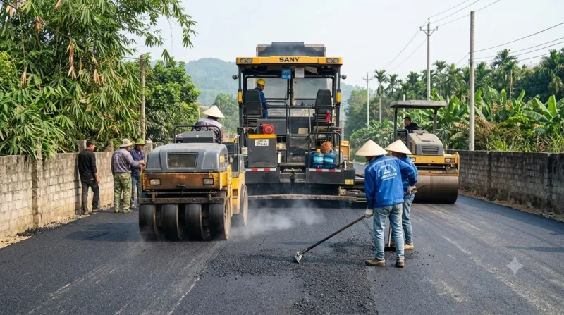 Quy trình lu lèn bê tông nhựa nóng đạt chuẩn trên công trường giao thông